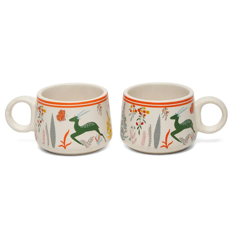 Warli Ceramic,Stoneware Tea Cup (120 mL Each) - Set Of Six media 5