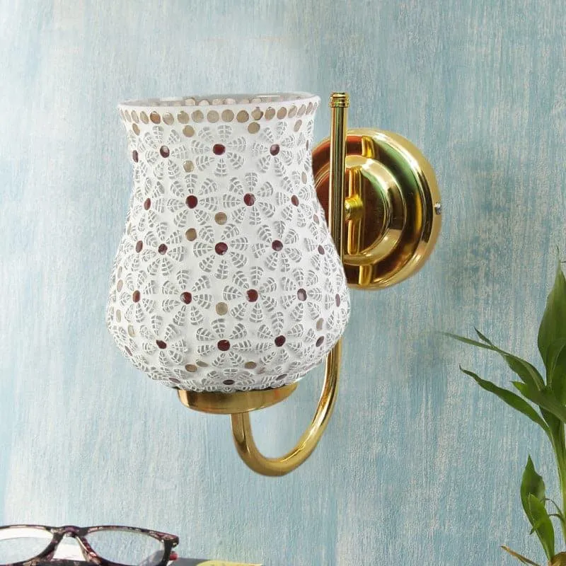 Galora Daisy Goblet Glass & Metal Wall Lamp media 3