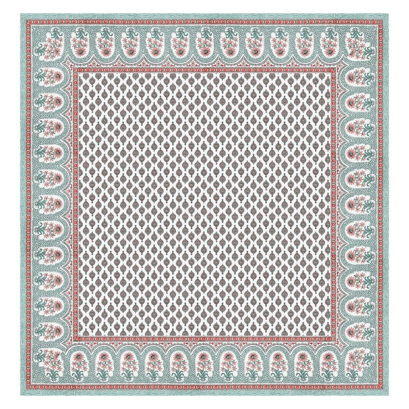 OvoFloro Handblock Printed Cotton Bedsheet (Red) - 400 TC media 5