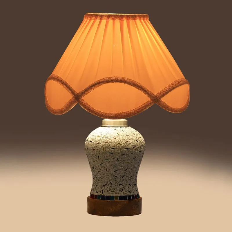 Nivora Arc Pleated Wooden Table Lamp - Multicolor media 7