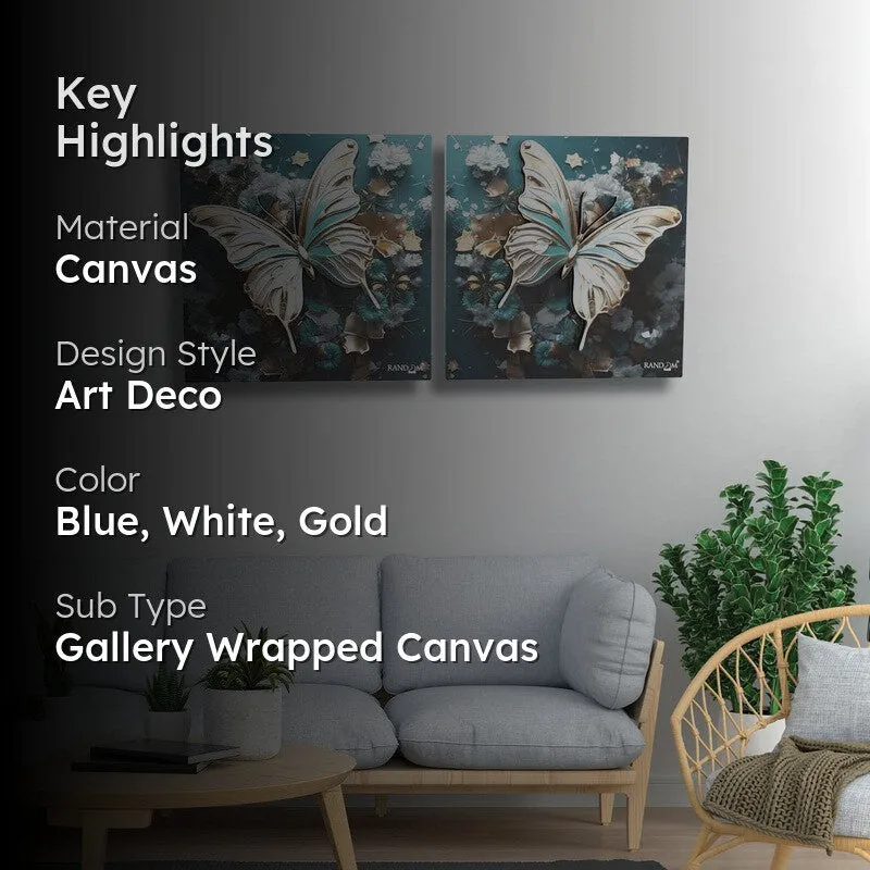 Aurora Wings Canvas 3D Wall Art - Set Of Two media 2