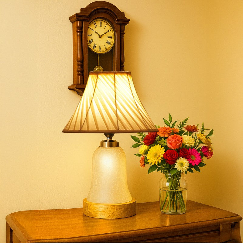 Zoravelle Wooden Table Lamp - Ivory