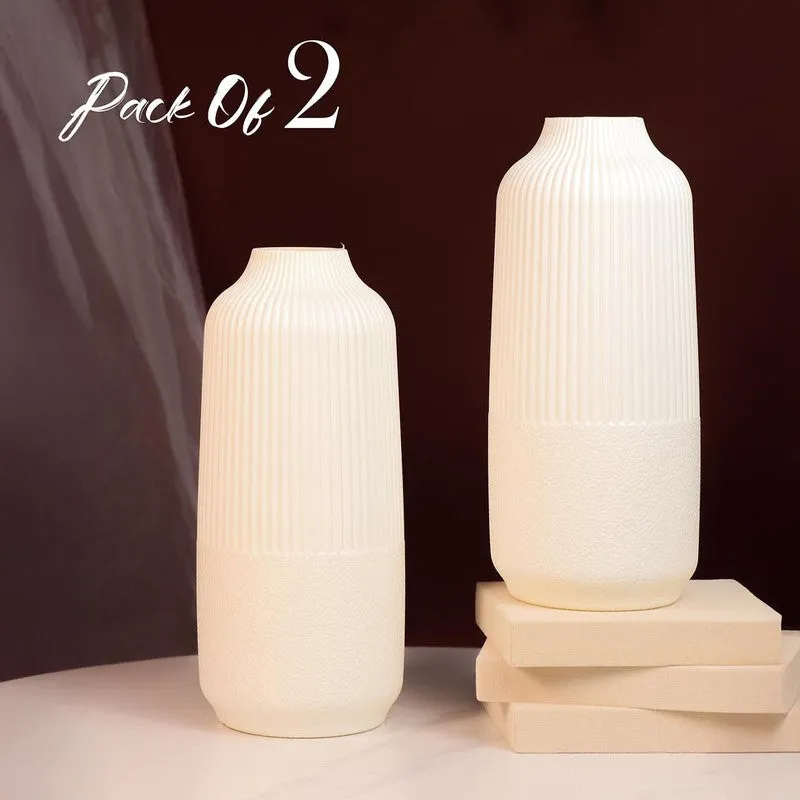 Ivory Column Vase - Set Of Two media 3