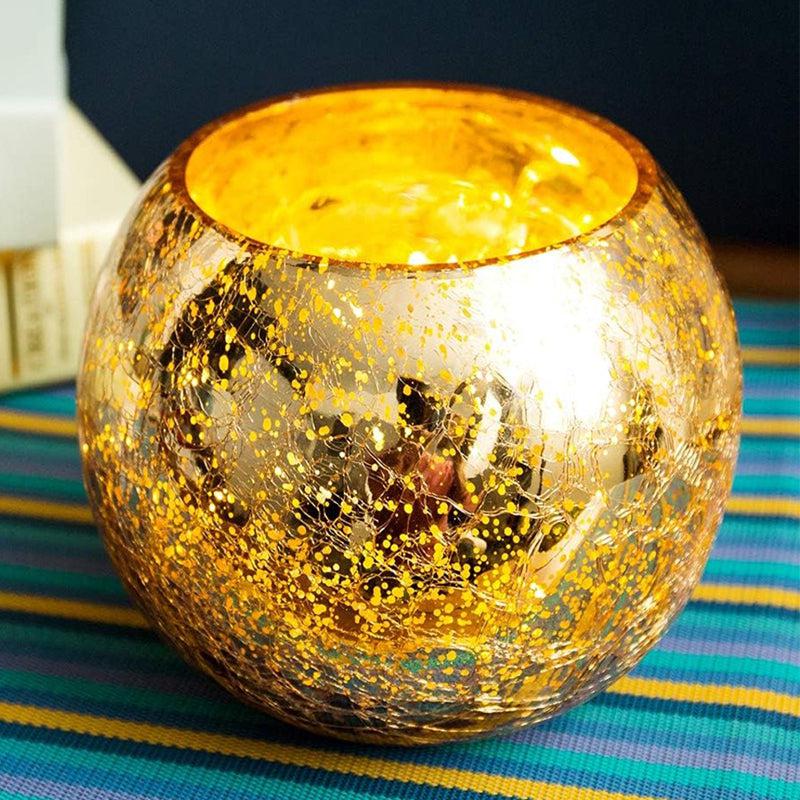 Bliss Sparkle Tealight Candle Holder - Gold media 3
