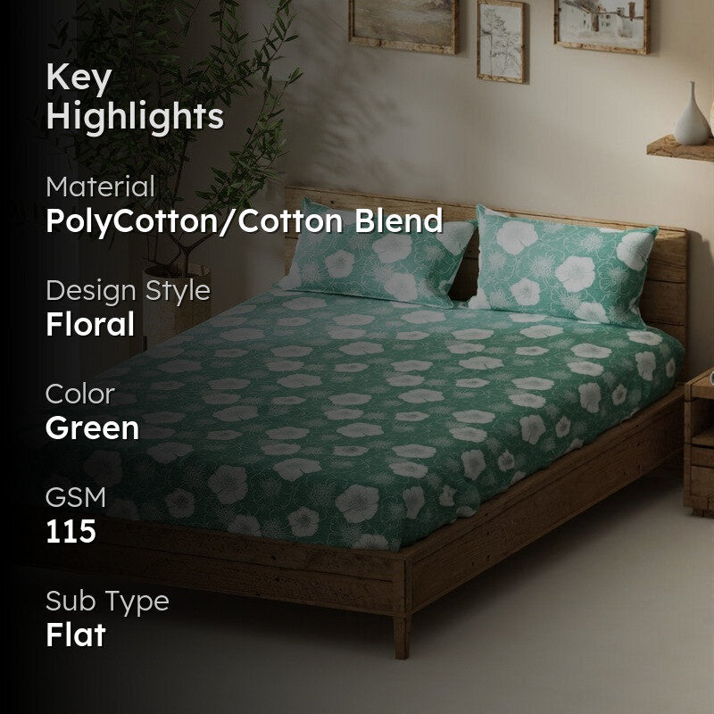 Gryvon Bedsheet (Green) - 115 GSM media 2