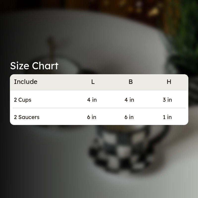 Checkmate Cup & Saucer (240 ML) - Four Piece Set media 7