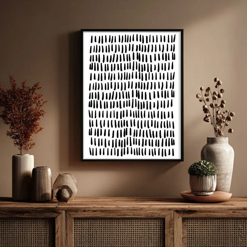 Ink & Doodle Framed Canvas Wall Painting media 3