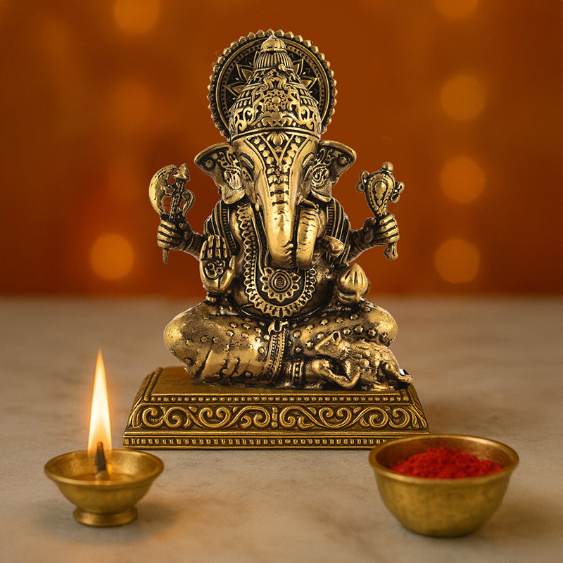 Divine Vigneshwara Brass Idol