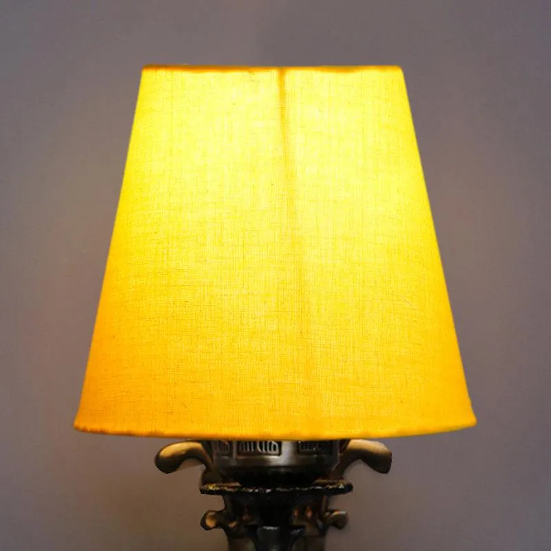 Vista Edrel Conical Fabric & Metal Wall Lamp - Yellow media 4