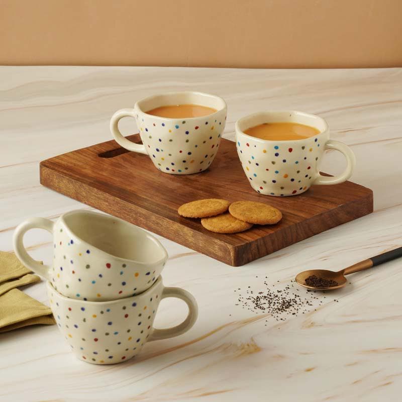 Starry Ceramic Tea Cup (210 mL Each) -  Set of Four media 3