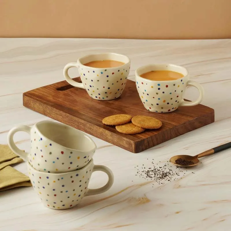 Starry Ceramic Tea Cup (210 mL Each) - Set of Four media 3