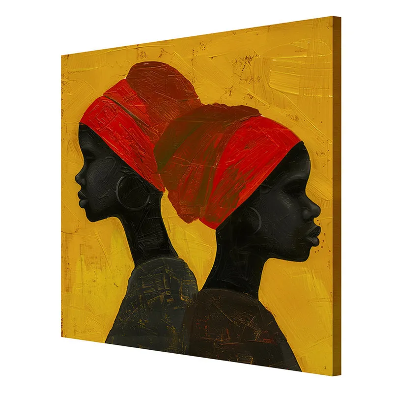 Africans Silhouette Wall Painting media 6
