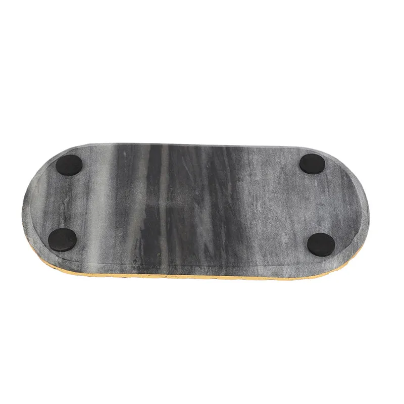 Oblixia Marble Serving Platter - Charcoal media 5