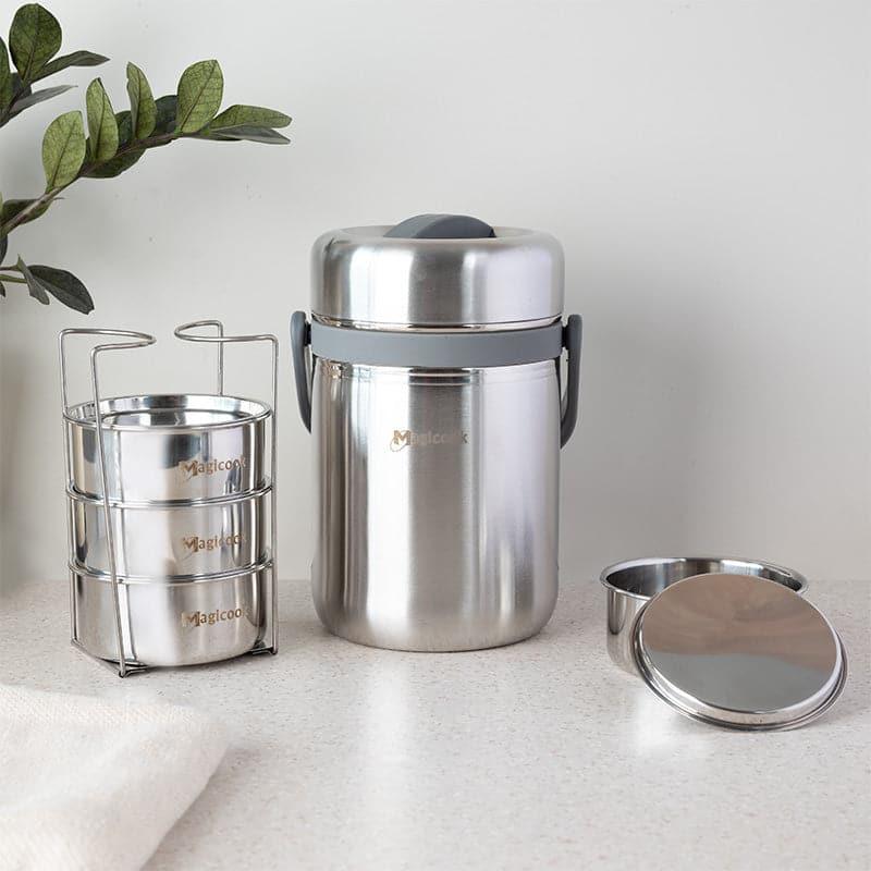 Cassa Insulated Lunch Box (Grey) 2500 ML - Two Piece Set media 3