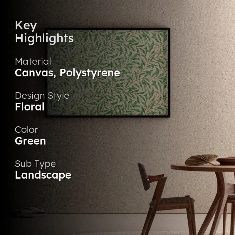 Vineyard Mural By William Morris - Black Frame media 2