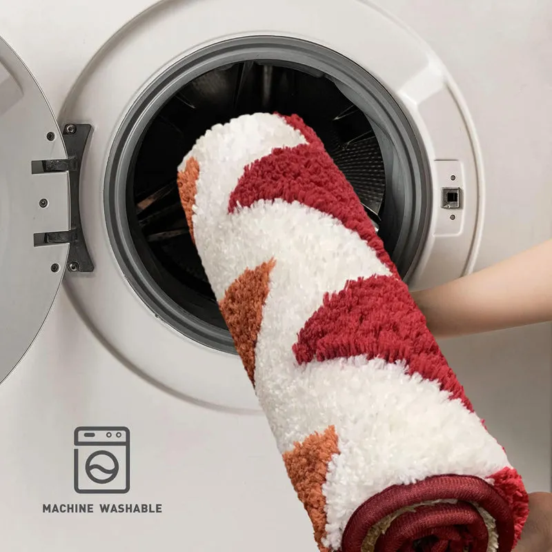 Mason Chevron Microfiber Bath Mat - Red media 7