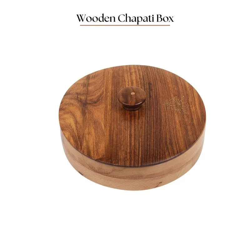 Elegant Oven-Safe Sheesham Wood Casserole media 3