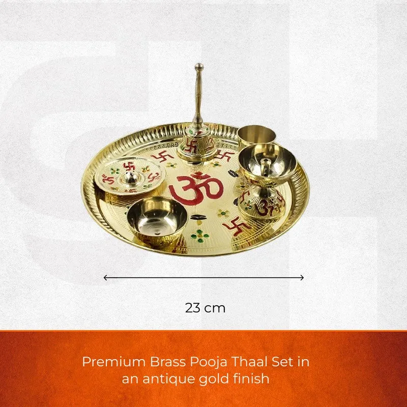 Anant Devotional Brass Pooja Thali media 9