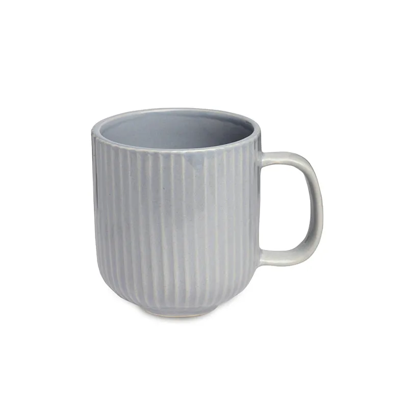 Vantera Blue Ceramic Mug And Tray (220 ML) - Three Piece Set media 4