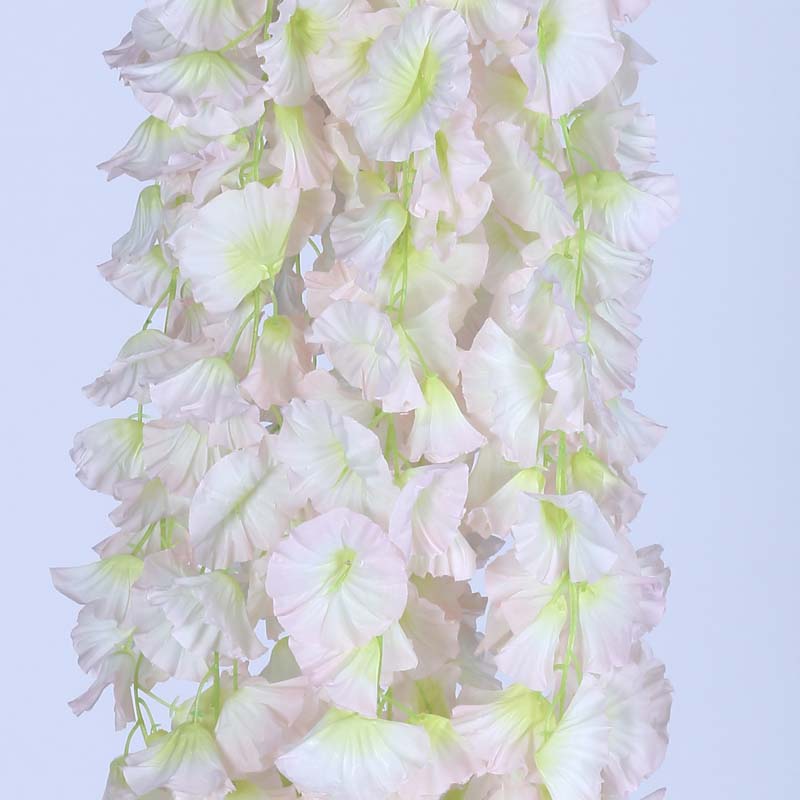 Faux Lush Hanging Morning Glory Plant (Light Pink) -  2.8 Feet media 3