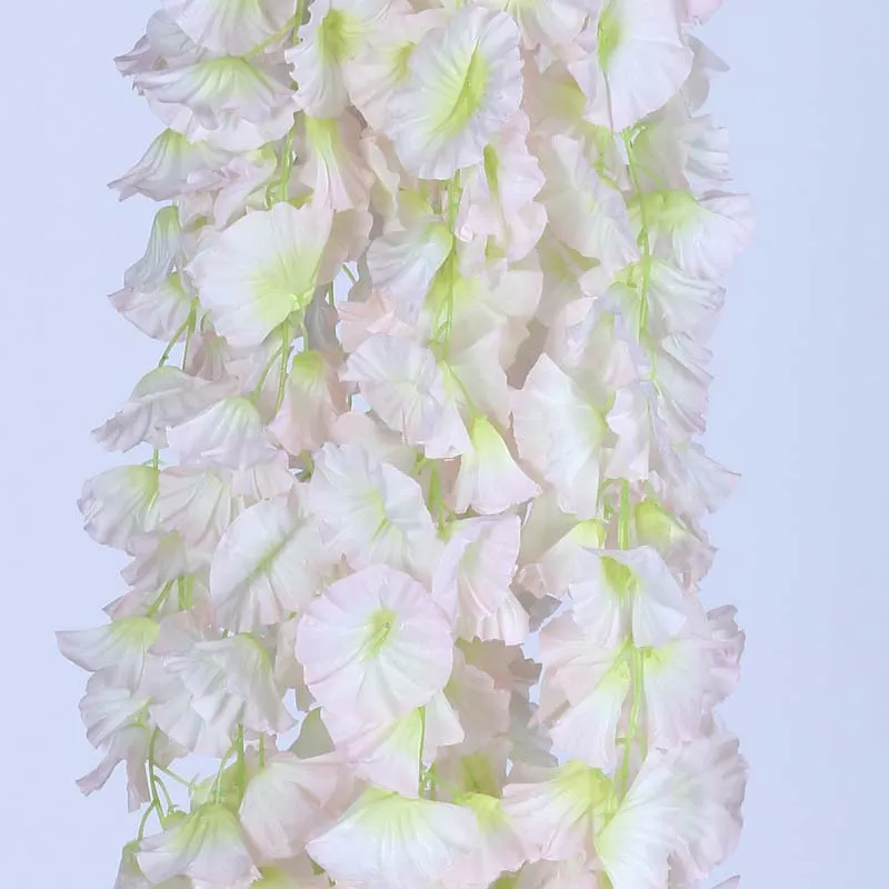 Faux Lush Hanging Morning Glory Plant (Light Pink) - 2.8 Feet media 3