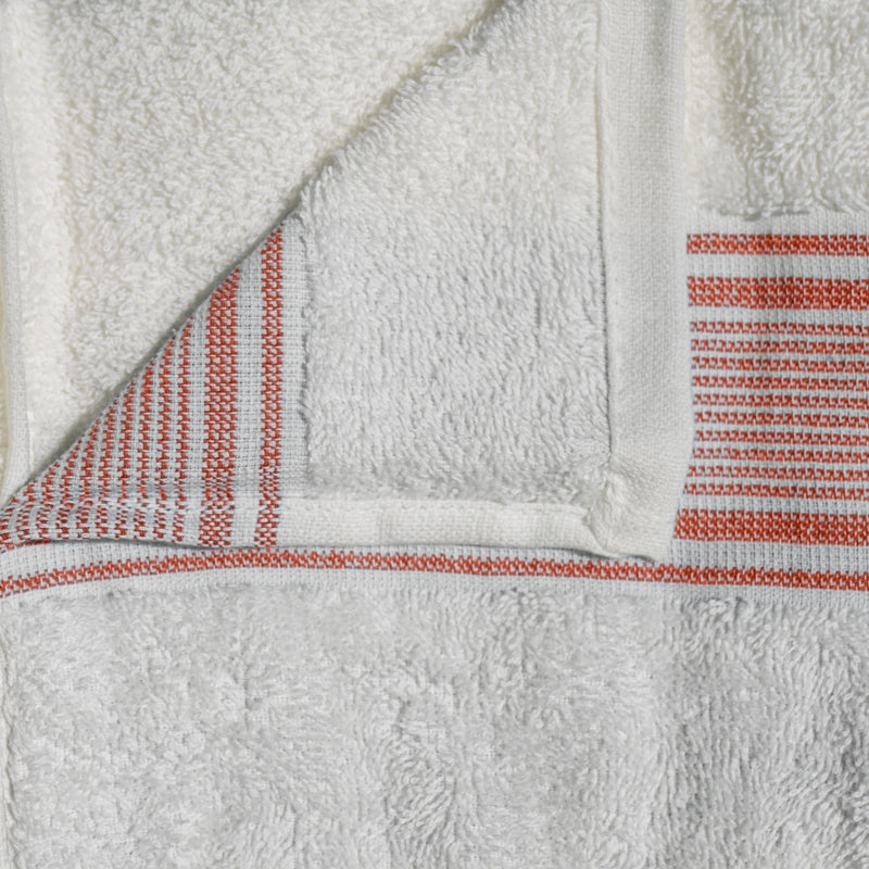 Micro Cotton LuxeDry Comfort Bath Towel - White & Red media 6