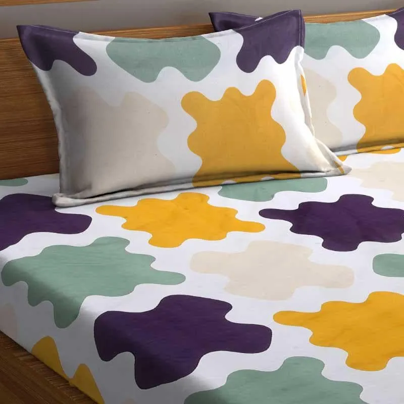 Cross Buddy Printed Microfiber Bedsheet - 130 GSM media 4