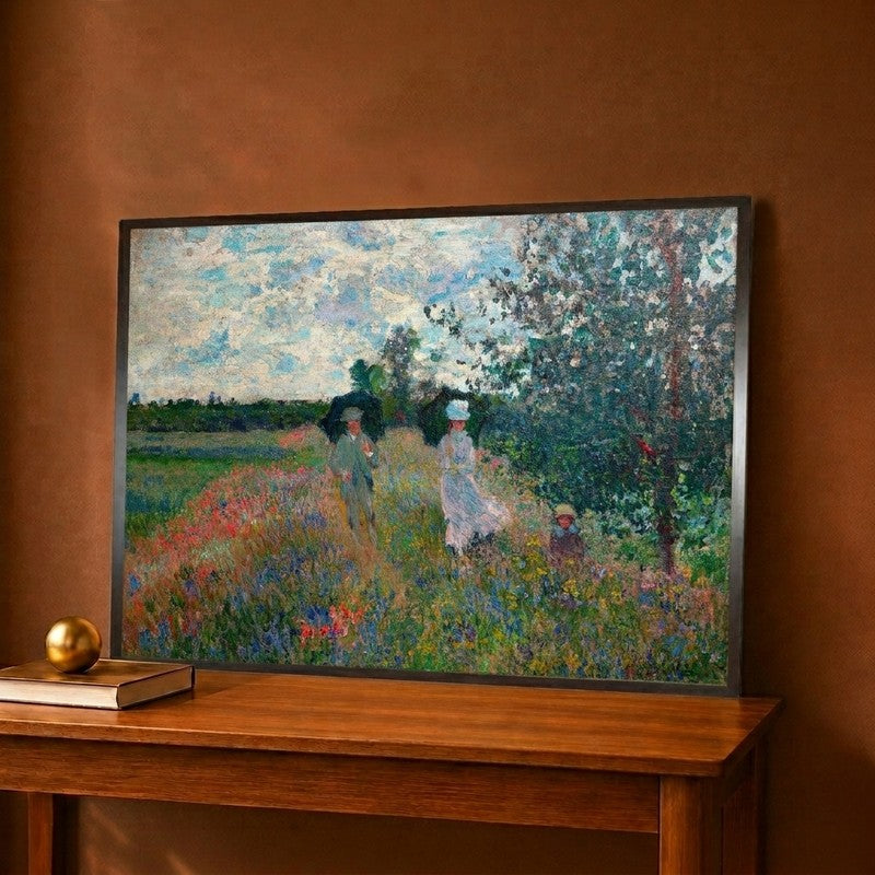 Promenade Near Argenteuil Canvas Wall Painting - 12 x 9 Inches