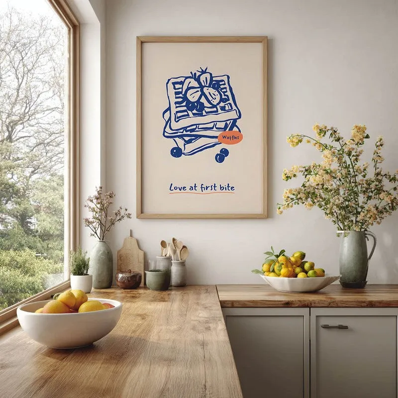 Blue Palette Archival Canvas Wall Art - Brown media 5
