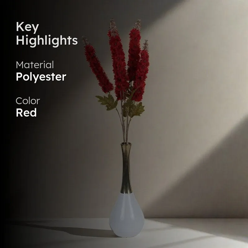 Faux Larkspurs Lily Bloom Bunch (Red) - Set Of Three media 2