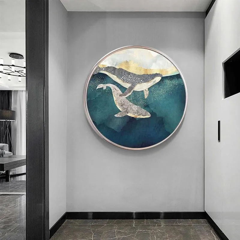 Whale Pair Canvas Wall Art media 4