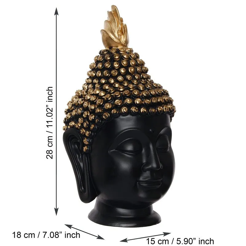 Tranquil Buddha Idol - Black media 9