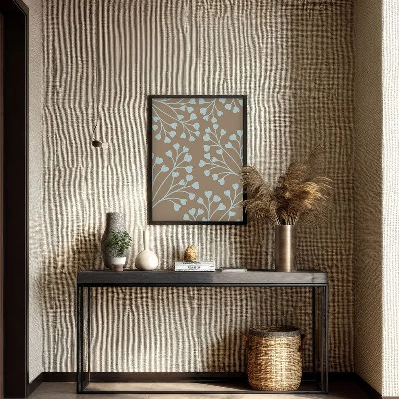 Tundra Bloom Canvas Wall Painting With Black Frame media 4