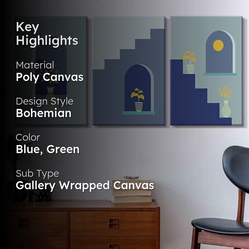 Little Things Poly Canvas Wall Art - Set of Three media 2