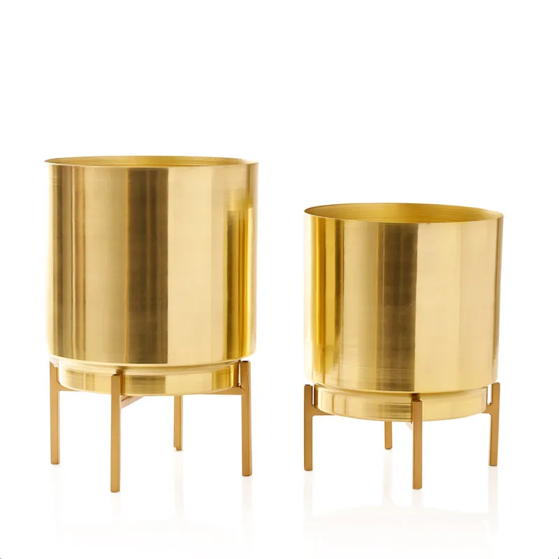 Vida Ember Planter (Gold) - Set Of Two media 4