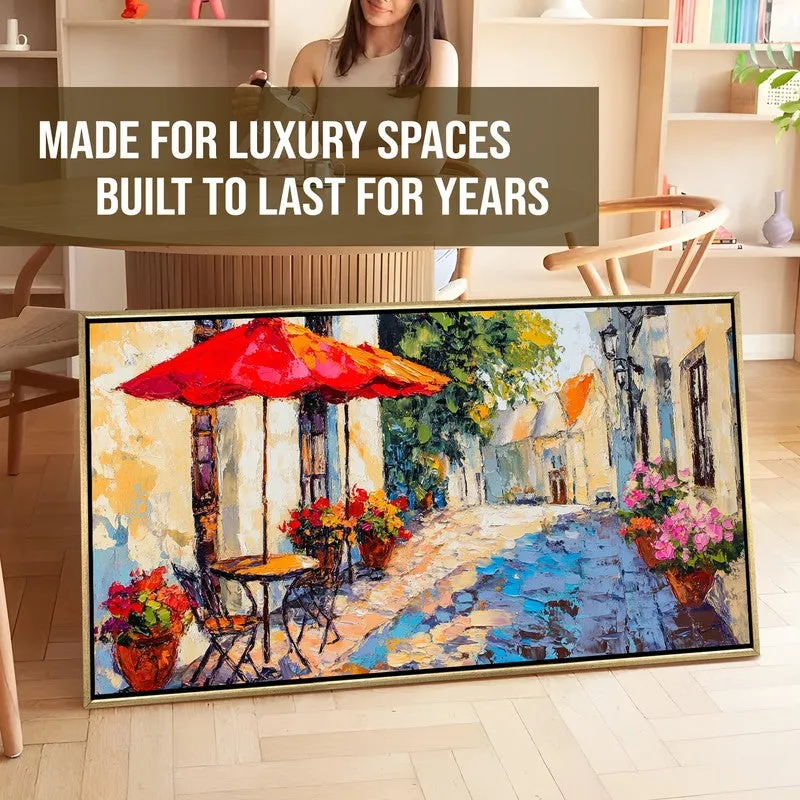 Courtyard Canvas Wall Painting With Frame media 7