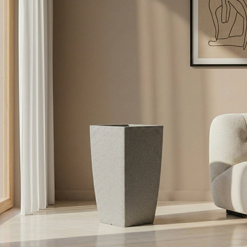 Ugaoo Lava Bloc Plastic Planter - Grey media 3