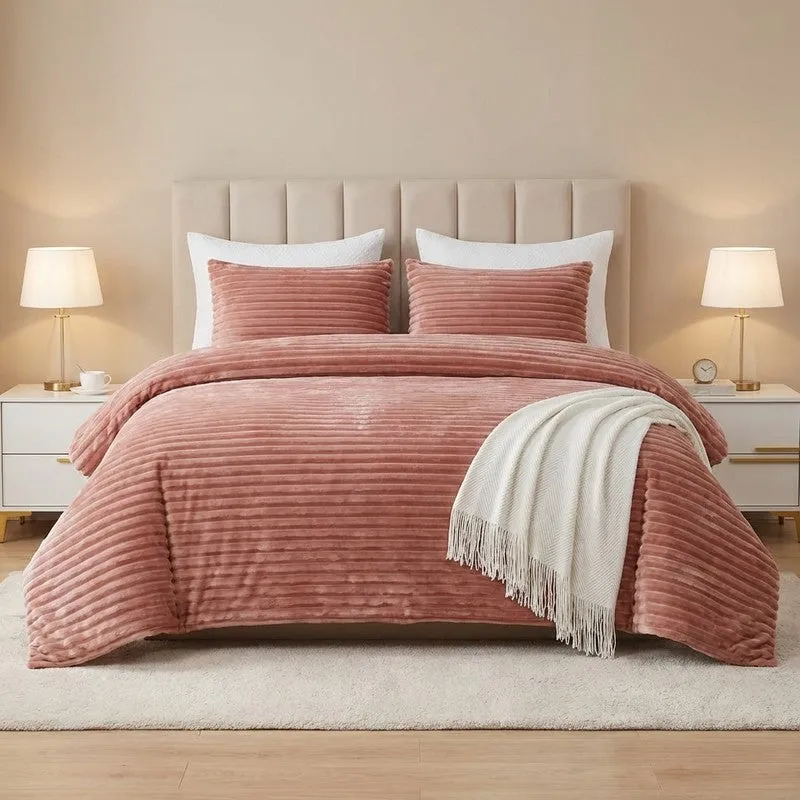 PureDrape Comfort (Pink) Bedding Set - Four Piece Set media 1