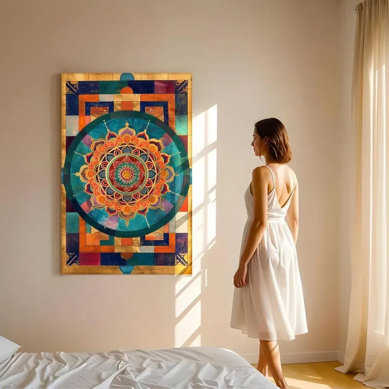 Emerald Mandala Wall Art Without Frame media 3