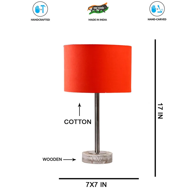 Cotin I Rodin Wooden Table Lamp - Orange,Silver,White media 7