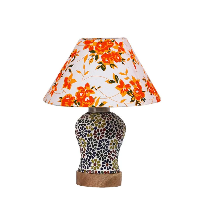 Aurelia Fleur Cone Wooden Table Lamp - Multicolor media 5