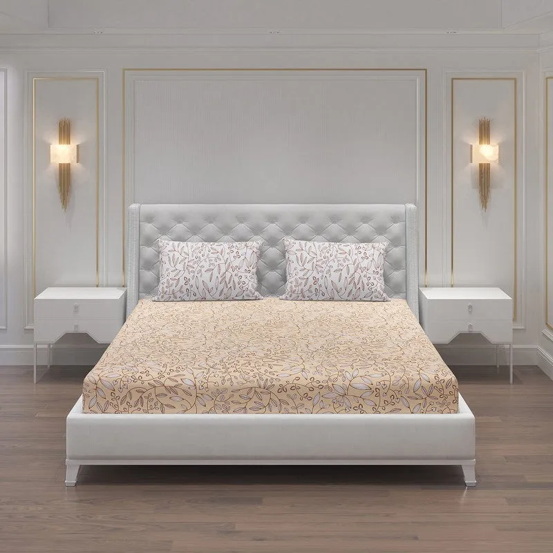 Monte Carlo Floria Luxe Cotton Bedheet (Beige) - 104 TC media 3