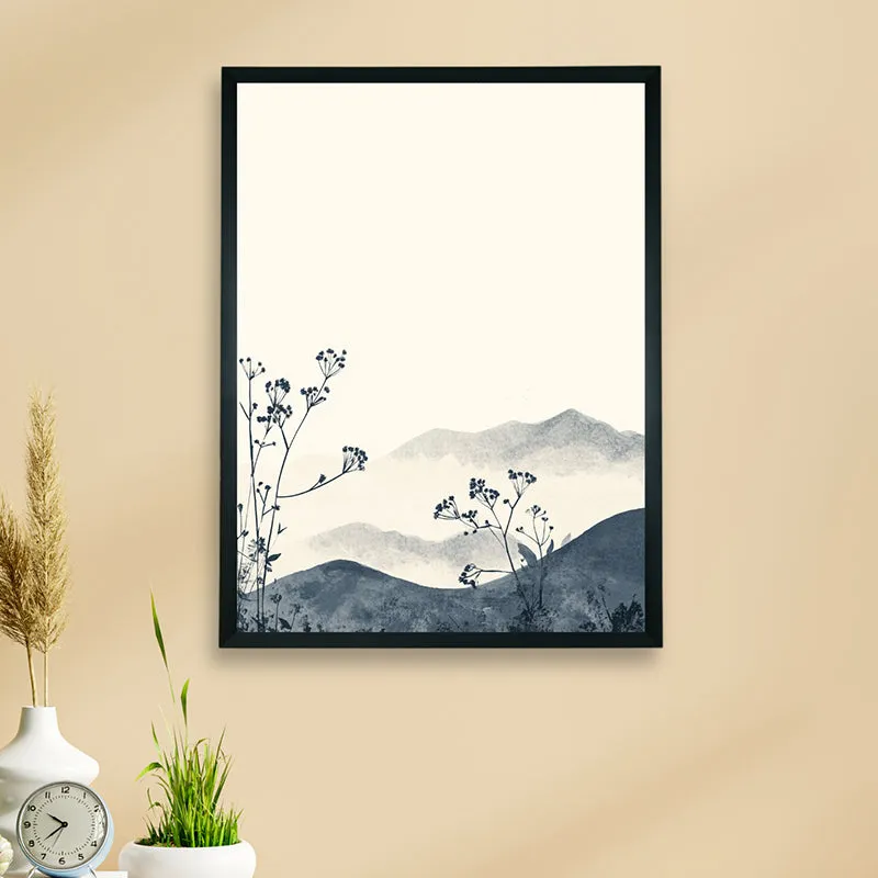 Fading Hillscape Wall Art With Resin Frame media 3