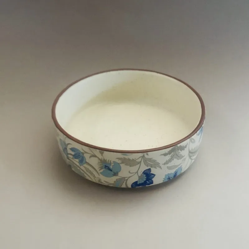 Florale Ceramic Salad Bowl (Blue) - Set of Two media 4