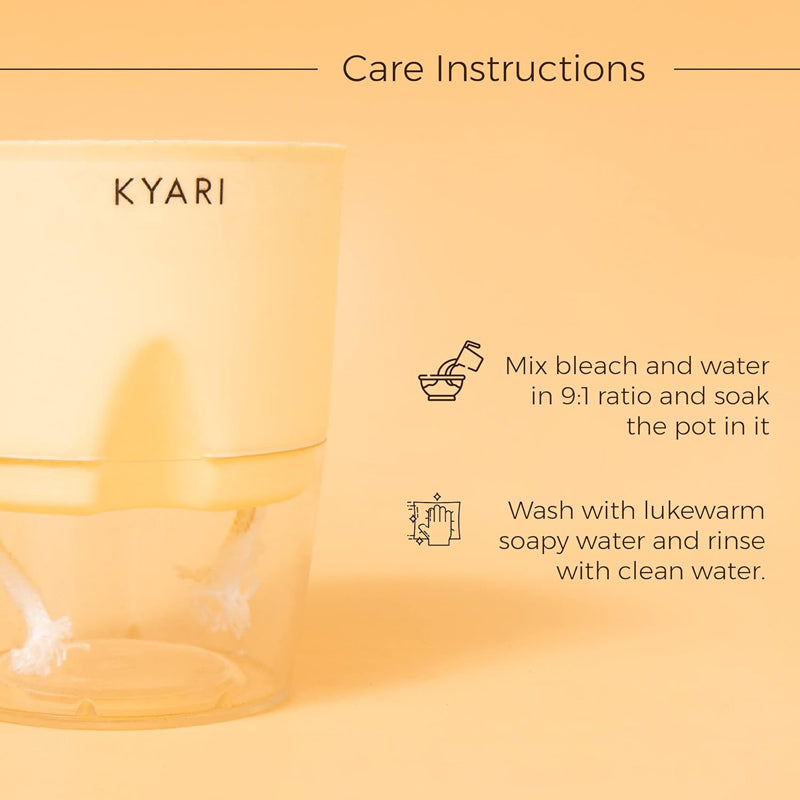 Kyari Viridian Plastic Self-Watering Pot (Cream) - Set Of Five media 5