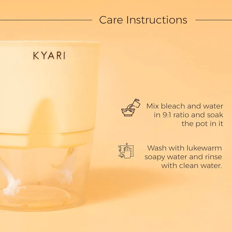 Kyari Viridian Plastic Self-Watering Pot (Cream) - Set Of Five media 5