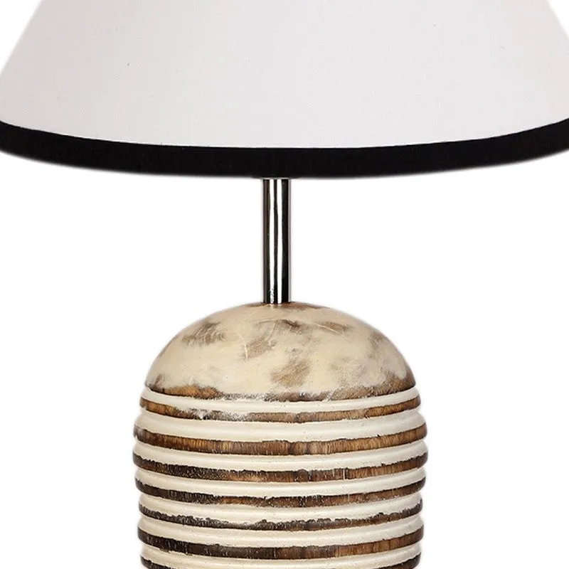 Lumexa Cotton Table Lamp With Wooden Base - White media 8