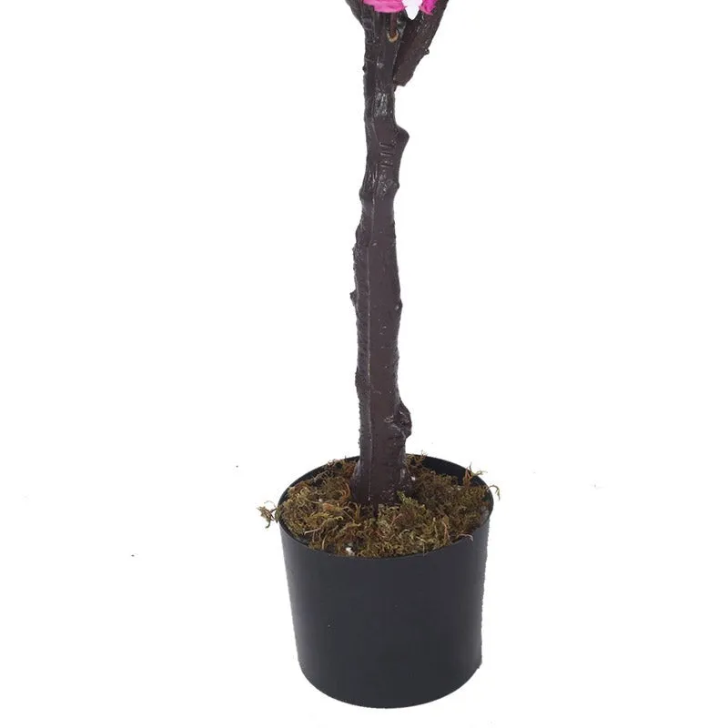 Faux Realtouch Purple Bougainvillea Plant With Black Plastic Pot - 5.2 Feet media 7