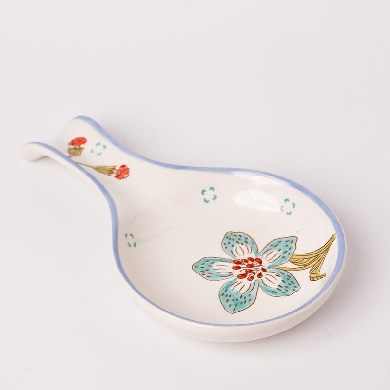 Stripe & Stem Handpainted Ceramic Spoon Rest media 4