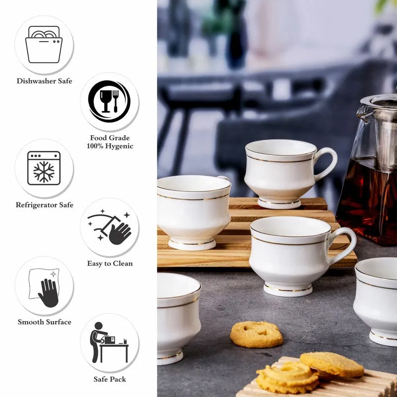 Bone Bone China Tea Cup (150 mL Each) - Set Of Six media 6